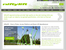 Tablet Screenshot of niftylift.com
